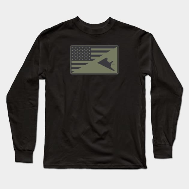 F-117 Nighthawk Long Sleeve T-Shirt by Tailgunnerstudios